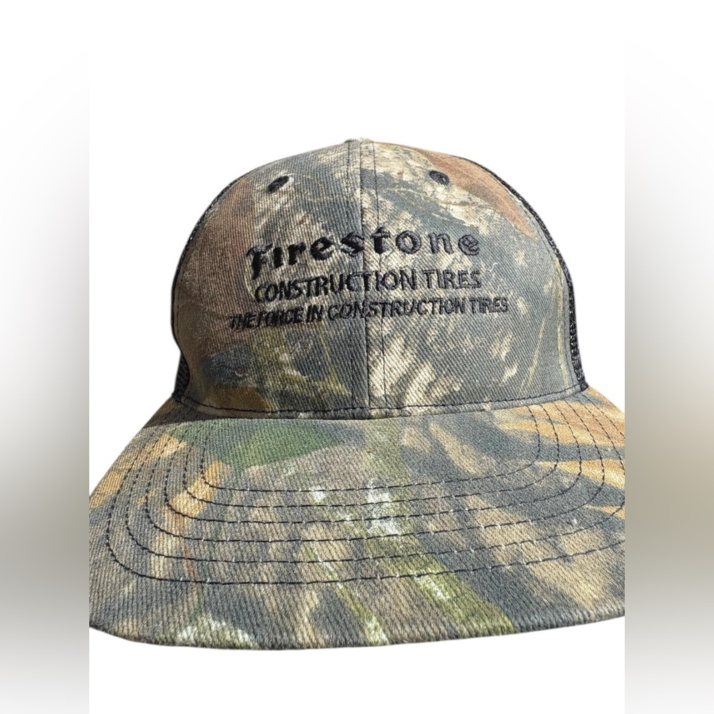 Firestone Construction Tires Adjustable Camo SnapBack Hat‎ CAP AMERICA NWT